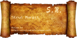 Strul Margit névjegykártya